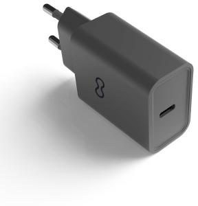 CARGADOR GROOVY DE PARED USB-C ALTO RENDIMIENTO 20W NEGRO