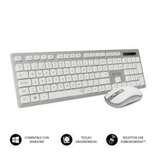 TECLADO Y RATON SUBBLIM WIRELESS SILENCIOSO PLAT/BL /SUBKBW-CEKE10