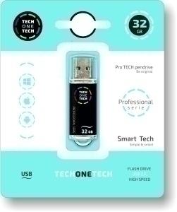 MEMORIA USB 32GB TECH-ONE-TECH PRO BLACK 2.0 (Incluye Canon LPI de 0.24  )