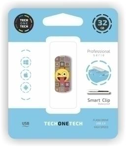 MEMORIA USB 32GB TECH-ONE-TECH EMOJI GUIÑO 2.0 (Incluye Canon LPI de 0.24  )