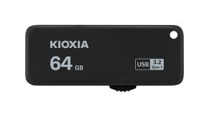 MEMORIA USB 64GB KIOXIA/TOSHIBA TRANSMEMORY U365 3.2 NEGRO (Incluye Canon LPI de 0,24  )