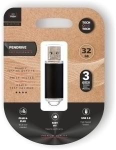 MEMORIA USB 32GB TECH-ONE-TECH BASIC 2.0 NEGRO (Incluye Canon LPI de 0.24  )