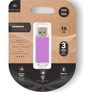MEMORIA USB 16GB TECH-ONE-TECH BASIC 2.0 BASIC LIGHT PURPLE (Incluye Canon LPI de 0.24  )