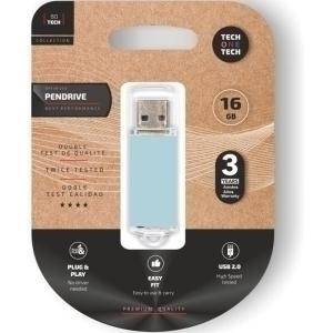 MEMORIA USB 16GB TECH-ONE-TECH BASIC 2.0 BASIC BLUE SKY (Incluye Canon LPI de 0.24  )