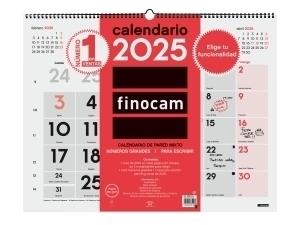 CALENDARIO 2025 FINOCAM PARED MENSUAL MIXTO XL 540x420
