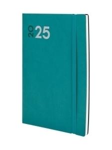 AGENDA ANUAL (2025) FINOCAM DYNAMIC MARA COSIDA tapa FLEXIBLE con GOMA Y10 140x204 S/V VERDE