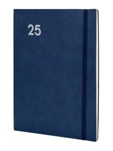 AGENDA ANUAL (2025) FINOCAM DYNAMIC MARA COSIDA tapa FLEXIBLE con GOMA Y12 210x270 S/V AZUL
