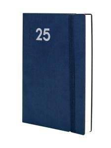 AGENDA ANUAL (2025) FINOCAM DYNAMIC MARA COSIDA tapa FLEXIBLE con GOMA Y10 140x204 D/P AZUL