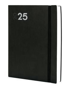 AGENDA ANUAL (2025) FINOCAM DYNAMIC MARA COSIDA tapa FLEXIBLE con GOMA Y12 210x270 D/P NEGRO