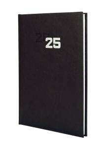 AGENDA ANUAL (2025) FINOCAM DYNAMIC MILANO COSIDA tapa ACOLCHADA Y11 165x240 S/V NEGRO