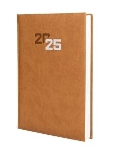 AGENDA ANUAL (2025) FINOCAM DYNAMIC MILANO COSIDA tapa ACOLCHADA Y11 165x240 D/P MARRON