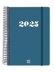 AGENDA ANUAL (2025) FINOCAM ESPIRAL MY ESPIRAL tapa EXTRA con GOMA E10 155x212 D/P AZUL