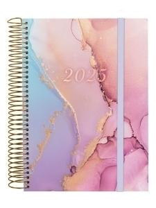 AGENDA ANUAL (2025) FINOCAM ESPIRAL DESIGN COLLECTION ESPIRAL tapa PP con GOMA E10 155x212 D/P GOLDY