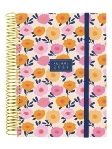 AGENDA ANUAL (2025) FINOCAM ESPIRAL DESIGN COLLECTION ESPIRAL tapa PP con GOMA E10 155x212 D/P GALA