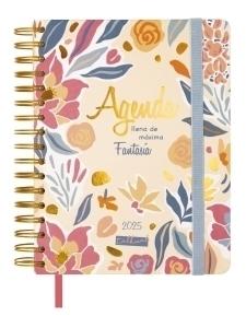 AGENDA ANUAL (2025) FINOCAM TALKUAL WIRE-O tapa EXTRA con GOMA 4º 155x217 D/P FANTASIA