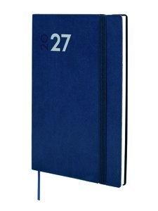 AGENDA ANUAL (2027) FINOCAM DYNAMIC MARA COSIDA tapa FLEXIBLE con GOMA Y10 140x204 S/V APAIS. AZUL