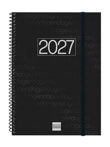 AGENDA ANUAL (2027) FINOCAM ESPIRAL BASIC YEAR ESPIRAL tapa PP con GOMA E10 155x212 S/VV NEGRO