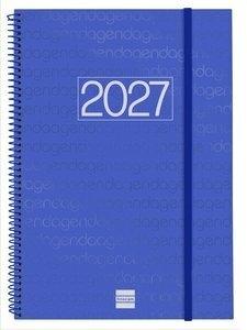 AGENDA ANUAL (2027) FINOCAM ESPIRAL BASIC YEAR ESPIRAL tapa PP con GOMA E40 210x297 S/VV AZUL