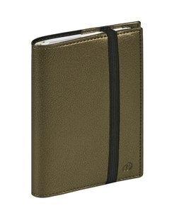 AGENDA ANUAL (2027) QUO VADIS TIME&LIFE LARGE ML SOBRECUBIERTA WIRE-O tapa SIMIL PIEL CON GOMA 160x240 S/V 2 PAG. KAKI METALIZAD